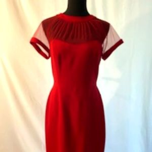 Maggie London red midi dress